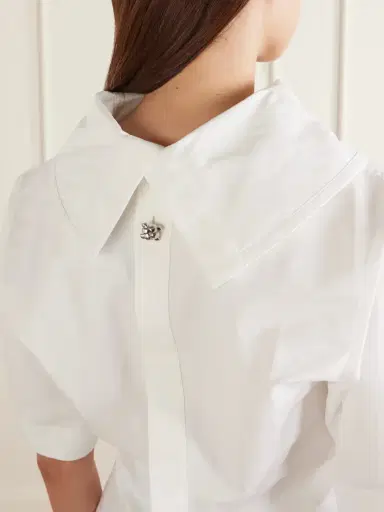 Bottega Veneta Paneled Cotton-toile Shirt | Thumbnail 4 Bottega Veneta Paneled Cotton-toile Shirt | Thumbnail 4