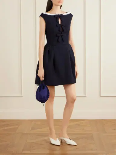 SHUSHU/TONG Bow Cut-out Sleeveless Wool Mini Dress | Thumbnail 2 SHUSHU/TONG Bow Cut-out Sleeveless Wool Mini Dress | Thumbnail 2