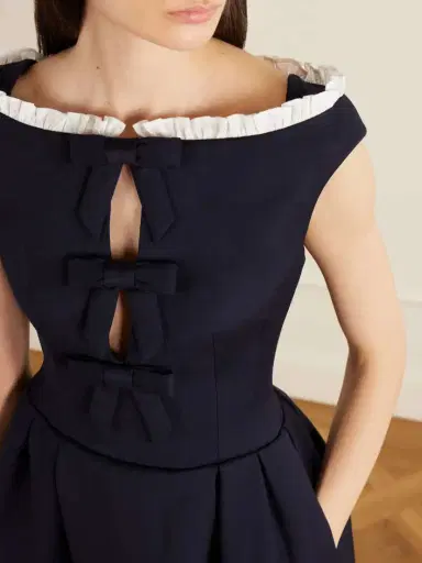 SHUSHU/TONG Bow Cut-out Sleeveless Wool Mini Dress | Thumbnail 4 SHUSHU/TONG Bow Cut-out Sleeveless Wool Mini Dress | Thumbnail 4