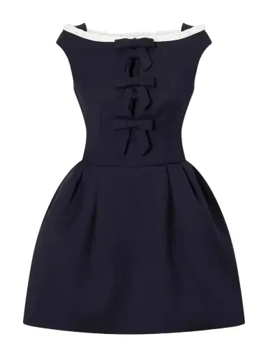 SHUSHU/TONG Bow Cut-out Sleeveless Wool Mini Dress | Thumbnail 1 SHUSHU/TONG Bow Cut-out Sleeveless Wool Mini Dress | Thumbnail 1