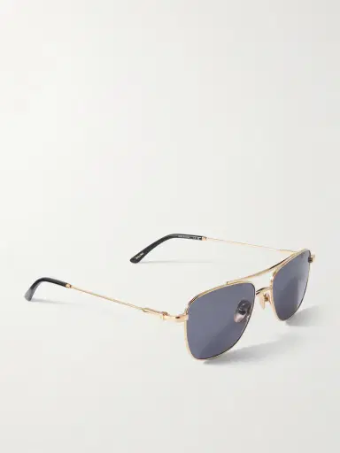 Thistles The Malone Aviator-style Gold-tone Sunglasses | Thumbnail 3 Thistles The Malone Aviator-style Gold-tone Sunglasses | Thumbnail 3