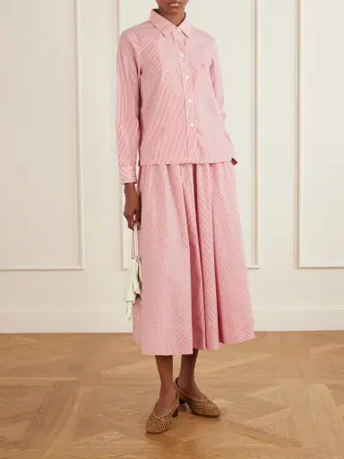Suzie Kondi Vella Logo-embroidered Striped Cotton-poplin Shirt | Thumbnail 2 Suzie Kondi Vella Logo-embroidered Striped Cotton-poplin Shirt | Thumbnail 2