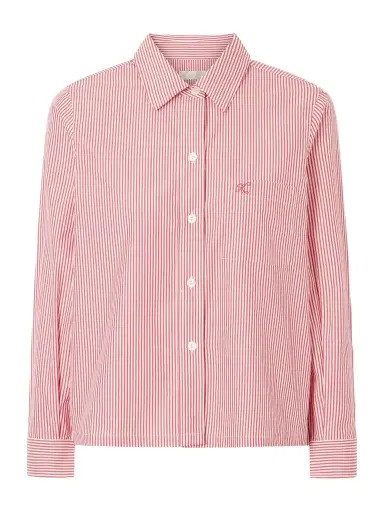 Suzie Kondi Vella Logo-embroidered Striped Cotton-poplin Shirt | Thumbnail 1 Suzie Kondi Vella Logo-embroidered Striped Cotton-poplin Shirt | Thumbnail 1