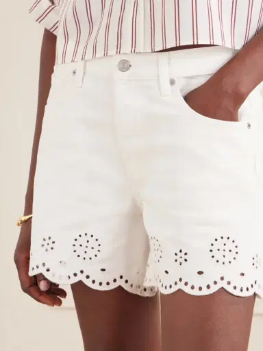 Frame Broderie Anglaise-trimmed Denim Shorts | Thumbnail 5 Frame Broderie Anglaise-trimmed Denim Shorts | Thumbnail 5