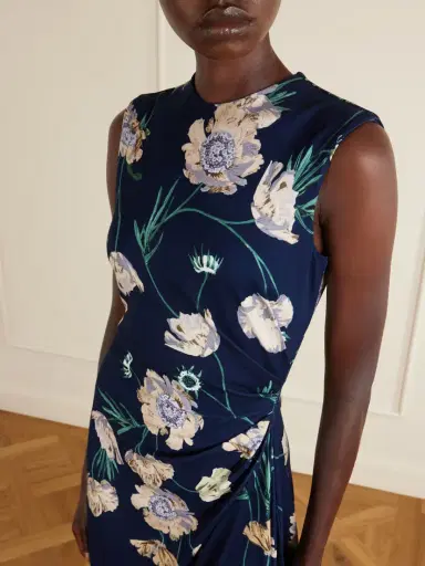 Erdem Floral Printed Ponte Midi Dress | Thumbnail 4 Erdem Floral Printed Ponte Midi Dress | Thumbnail 4