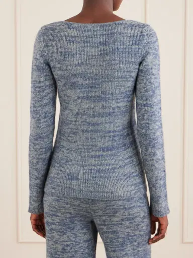 The Elder Statesman V-neck Cashmere And Silk-blend Sweater | Thumbnail 4 The Elder Statesman V-neck Cashmere And Silk-blend Sweater | Thumbnail 4