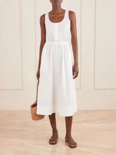 Suzie Kondi Daphne Gathered Cotton-poplin Midi Dress | Thumbnail 2 Suzie Kondi Daphne Gathered Cotton-poplin Midi Dress | Thumbnail 2