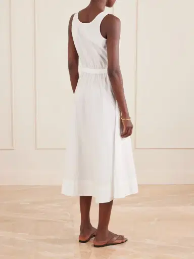 Suzie Kondi Daphne Gathered Cotton-poplin Midi Dress | Thumbnail 3 Suzie Kondi Daphne Gathered Cotton-poplin Midi Dress | Thumbnail 3