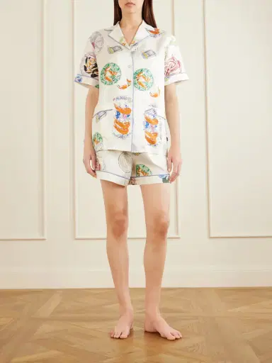 Olivia von Halle Ingo Printed Silk-satin Pajama Set | Thumbnail 3 Olivia von Halle Ingo Printed Silk-satin Pajama Set | Thumbnail 3