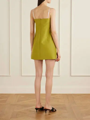 SHUSHU/TONG Corseted Floral-appliqué Bead-embellished Crepe Mini Dress | Thumbnail 3 SHUSHU/TONG Corseted Floral-appliqué Bead-embellished Crepe Mini Dress | Thumbnail 3