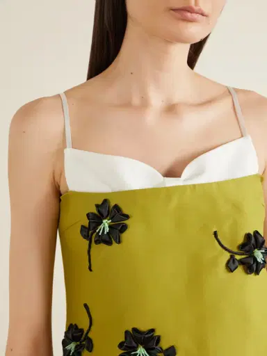 SHUSHU/TONG Corseted Floral-appliqué Bead-embellished Crepe Mini Dress | Thumbnail 4 SHUSHU/TONG Corseted Floral-appliqué Bead-embellished Crepe Mini Dress | Thumbnail 4