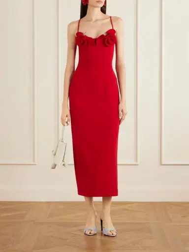 Magda Butrym Embellished Wool-blend Crepe Midi Dress | Thumbnail 2 Magda Butrym Embellished Wool-blend Crepe Midi Dress | Thumbnail 2