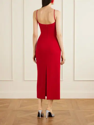 Magda Butrym Embellished Wool-blend Crepe Midi Dress | Thumbnail 3 Magda Butrym Embellished Wool-blend Crepe Midi Dress | Thumbnail 3