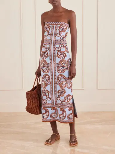 Cara Cara Rome Printed Strapless Midi Dress | Thumbnail 2 Cara Cara Rome Printed Strapless Midi Dress | Thumbnail 2