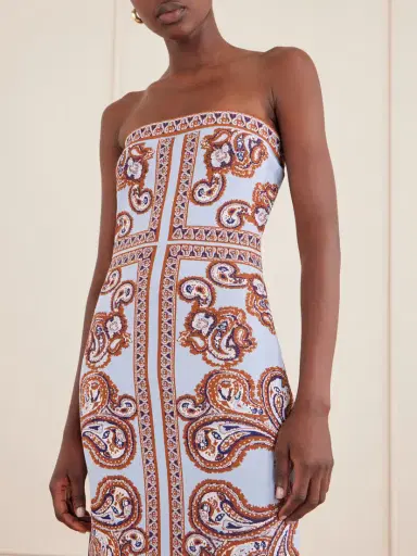Cara Cara Rome Printed Strapless Midi Dress | Thumbnail 4 Cara Cara Rome Printed Strapless Midi Dress | Thumbnail 4
