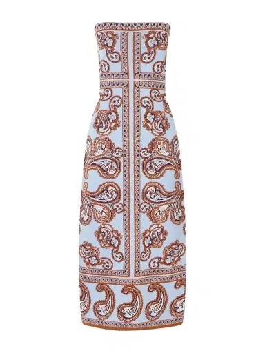 Cara Cara Rome Printed Strapless Midi Dress | Thumbnail 1 Cara Cara Rome Printed Strapless Midi Dress | Thumbnail 1
