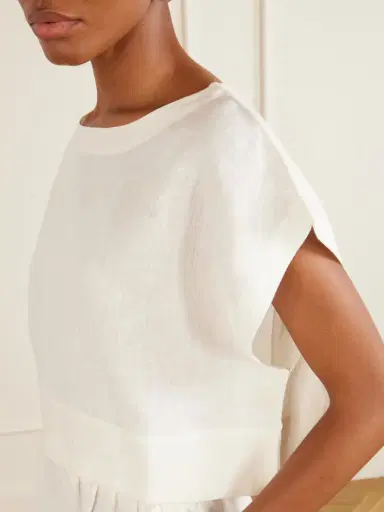 Suzie Kondi Kori Cropped Linen Top | Thumbnail 4 Suzie Kondi Kori Cropped Linen Top | Thumbnail 4