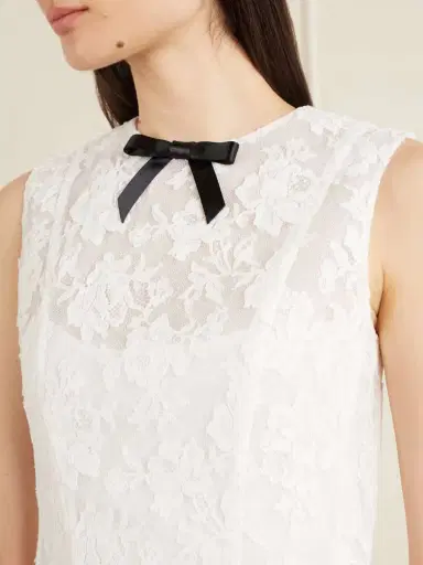 SHUSHU/TONG Bow-detailed Cotton-blend Guipure-lace Mini Dress | Thumbnail 4 SHUSHU/TONG Bow-detailed Cotton-blend Guipure-lace Mini Dress | Thumbnail 4