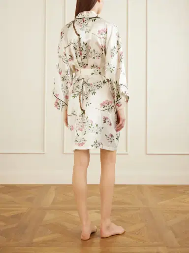 Olivia von Halle Mimi Belted Printed Silk-satin Robe | Thumbnail 3 Olivia von Halle Mimi Belted Printed Silk-satin Robe | Thumbnail 3