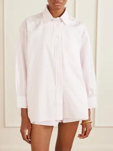Suzie Kondi Kappa Logo-embroidered Striped Cotton-poplin Shirt | Thumbnail 3 Suzie Kondi Kappa Logo-embroidered Striped Cotton-poplin Shirt | Thumbnail 3