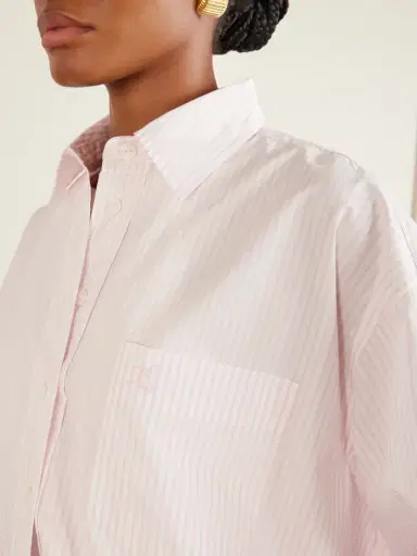 Suzie Kondi Kappa Logo-embroidered Striped Cotton-poplin Shirt | Thumbnail 5 Suzie Kondi Kappa Logo-embroidered Striped Cotton-poplin Shirt | Thumbnail 5