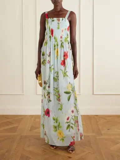 Oscar de la Renta Floral-printed Cotton-voile Gown | Thumbnail 2 Oscar de la Renta Floral-printed Cotton-voile Gown | Thumbnail 2