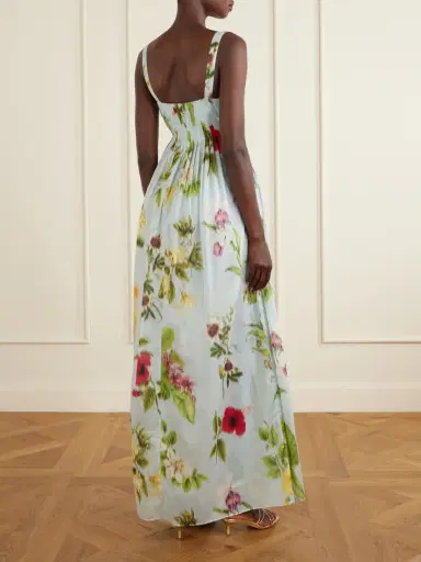 Oscar de la Renta Floral-printed Cotton-voile Gown | Thumbnail 3 Oscar de la Renta Floral-printed Cotton-voile Gown | Thumbnail 3