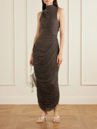 Magda Butrym Appliquéd Stretch-jersey Midi Dress | Thumbnail 2 Magda Butrym Appliquéd Stretch-jersey Midi Dress | Thumbnail 2