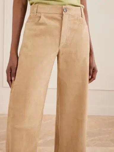 STOULS Lilou Cropped Suede Wide-leg Pants | Thumbnail 5 STOULS Lilou Cropped Suede Wide-leg Pants | Thumbnail 5