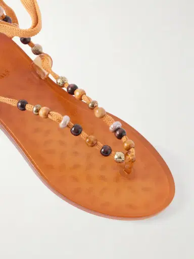 Ancient Greek Sandals Esther Bead-embellished Jelly Thong Sandals | Thumbnail 5 Ancient Greek Sandals Esther Bead-embellished Jelly Thong Sandals | Thumbnail 5