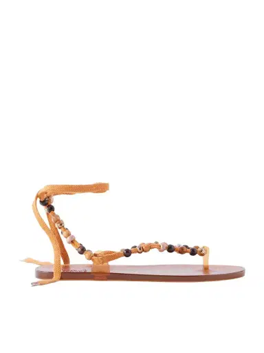 Ancient Greek Sandals Esther Bead-embellished Jelly Thong Sandals | Thumbnail 1 Ancient Greek Sandals Esther Bead-embellished Jelly Thong Sandals | Thumbnail 1