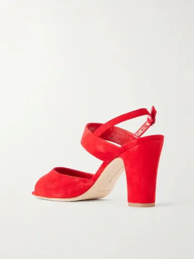 Manolo Blahnik Khiko 90 Suede Sandals | Thumbnail 3 Manolo Blahnik Khiko 90 Suede Sandals | Thumbnail 3