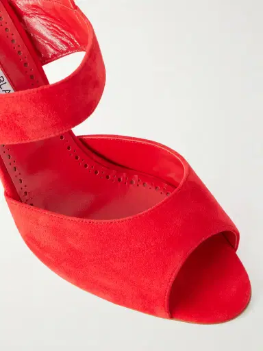 Manolo Blahnik Khiko 90 Suede Sandals | Thumbnail 5 Manolo Blahnik Khiko 90 Suede Sandals | Thumbnail 5