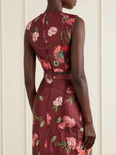 Erdem Floral-print Crinkled Satin Cropped Top | Thumbnail 4 Erdem Floral-print Crinkled Satin Cropped Top | Thumbnail 4