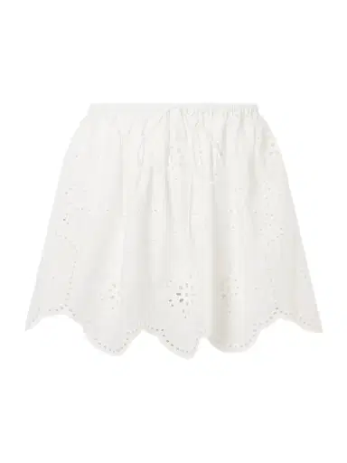 Matteau Scalloped Broderie Anglaise-trimmed Cotton Mini Skirt | Thumbnail 1 Matteau Scalloped Broderie Anglaise-trimmed Cotton Mini Skirt | Thumbnail 1