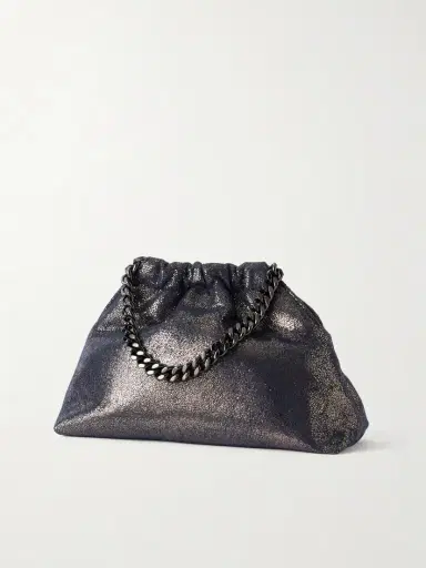 Stella McCartney Falabella Mini Metallic Vegetarian Material Drawstring Bag | Thumbnail 4 Stella McCartney Falabella Mini Metallic Vegetarian Material Drawstring Bag | Thumbnail 4