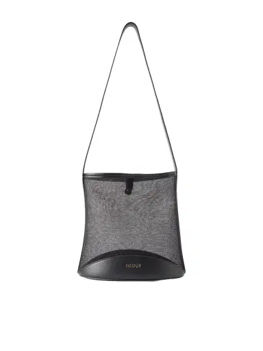 NEOUS Pardalis Leather-trimmed Mesh Bucket Shoulder Bag | Thumbnail 1 NEOUS Pardalis Leather-trimmed Mesh Bucket Shoulder Bag | Thumbnail 1