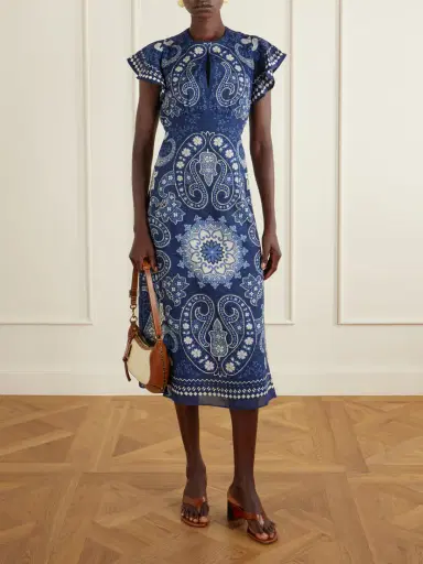 Sea Emelina Paisley-printed Ramie Midi Dress | Thumbnail 2 Sea Emelina Paisley-printed Ramie Midi Dress | Thumbnail 2