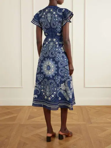 Sea Emelina Paisley-printed Ramie Midi Dress | Thumbnail 3 Sea Emelina Paisley-printed Ramie Midi Dress | Thumbnail 3