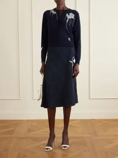 Erdem Embroidered Wool-blend Cardigan | Thumbnail 2 Erdem Embroidered Wool-blend Cardigan | Thumbnail 2