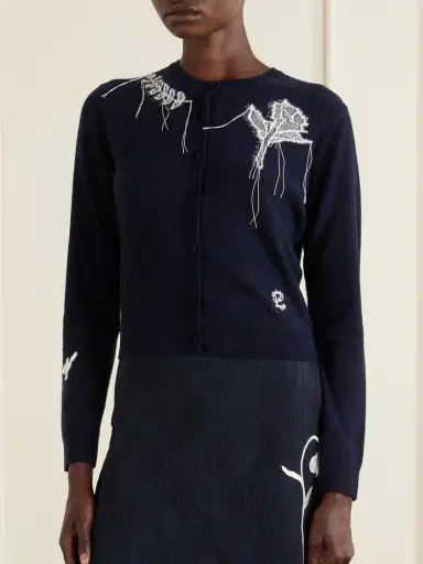 Erdem Embroidered Wool-blend Cardigan | Thumbnail 3 Erdem Embroidered Wool-blend Cardigan | Thumbnail 3