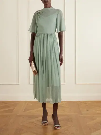 Erdem Crystal-embellished Silk Midi Dress | Thumbnail 2 Erdem Crystal-embellished Silk Midi Dress | Thumbnail 2
