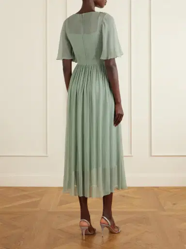 Erdem Crystal-embellished Silk Midi Dress | Thumbnail 3 Erdem Crystal-embellished Silk Midi Dress | Thumbnail 3