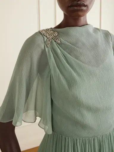 Erdem Crystal-embellished Silk Midi Dress | Thumbnail 4 Erdem Crystal-embellished Silk Midi Dress | Thumbnail 4
