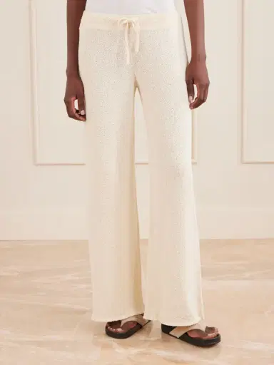 Suzie Kondi Calla Cotton-bouclé Flared Pants | Thumbnail 3 Suzie Kondi Calla Cotton-bouclé Flared Pants | Thumbnail 3