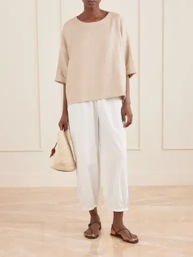 Suzie Kondi Saria Linen-chambray T-shirt | Thumbnail 2 Suzie Kondi Saria Linen-chambray T-shirt | Thumbnail 2