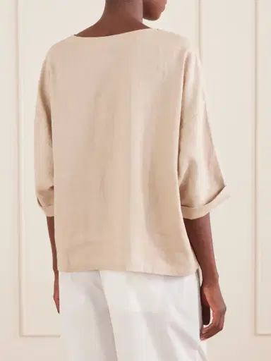 Suzie Kondi Saria Linen-chambray T-shirt | Thumbnail 3 Suzie Kondi Saria Linen-chambray T-shirt | Thumbnail 3