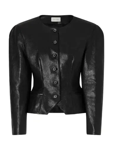 Magda Butrym Paneled Leather Jacket | Thumbnail 1 Magda Butrym Paneled Leather Jacket | Thumbnail 1