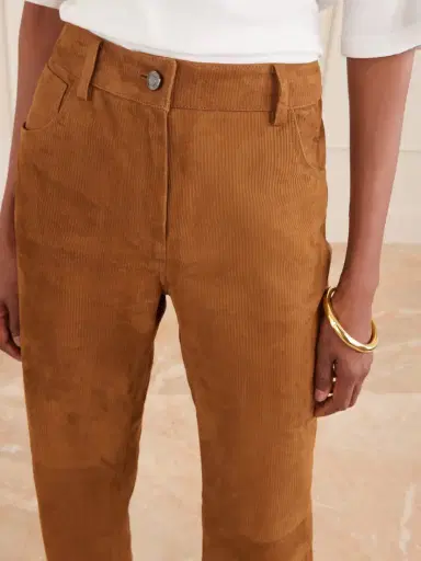 Magda Butrym Suede Corduroy Straight-leg Pants | Thumbnail 5 Magda Butrym Suede Corduroy Straight-leg Pants | Thumbnail 5