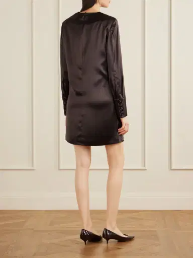 Veronica de Piante Amal Draped Silk-blend Satin Mini Dress | Thumbnail 3 Veronica de Piante Amal Draped Silk-blend Satin Mini Dress | Thumbnail 3